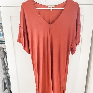 Anthropologie Long Maroon Top